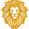 Broderie image mid tete_lion