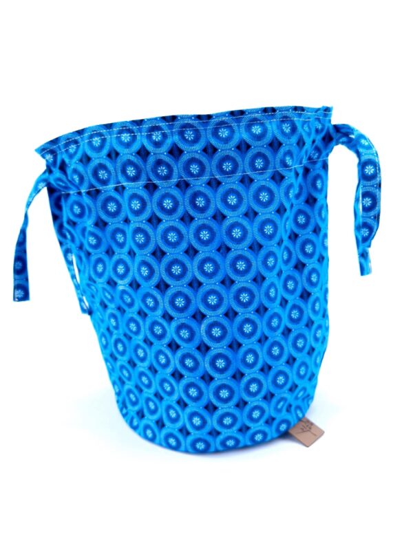 Petit sac de voyage rond avec fond réversible uni 30 x 25 cm – Image 3