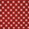 Tissu GP rouge fleur blanche