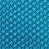 Tissu GP turquoise rosace blanche noire
