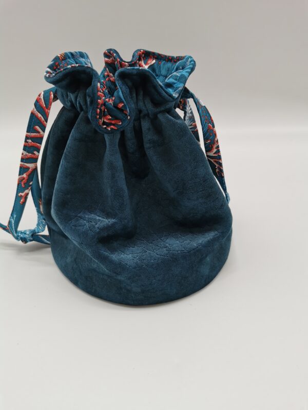Petit sac de voyage rond avec fond réversible Collection Océanique 30 x 25 cm