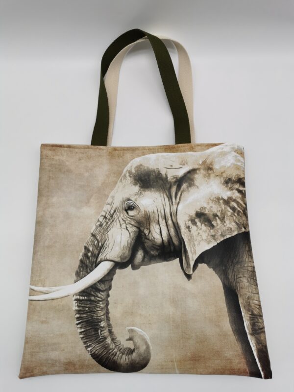 Tote bag Collection Savane Elephant intérieur gris