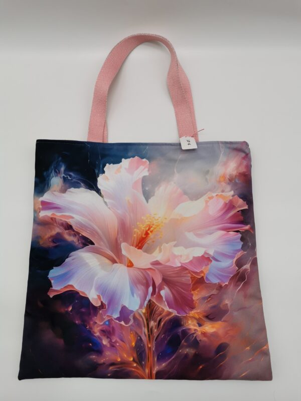 Tote bag Collection Symphonie Florale Altéa pastel intérieur doré
