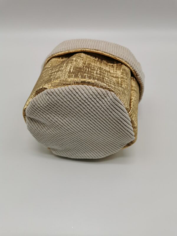 Panier déco rond crème doré 13 cm – Image 2