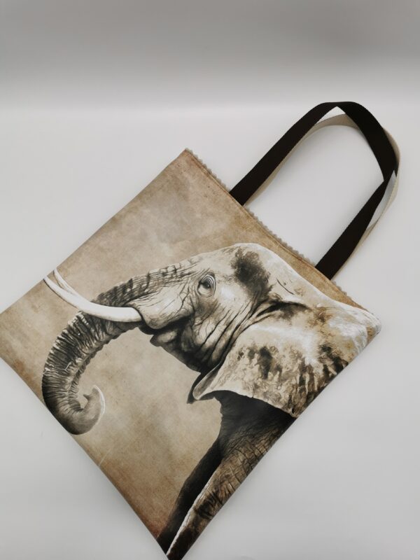 Tote bag Collection Savane Elephant intérieur velours côtelé – Image 2