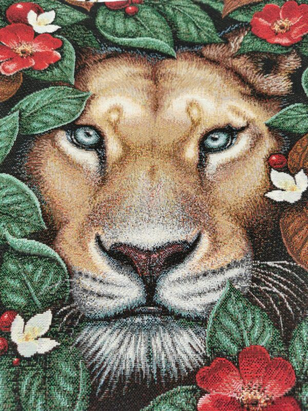 Tote bag Collection Savane Lionne intérieur suédine rouge et noire – Image 6