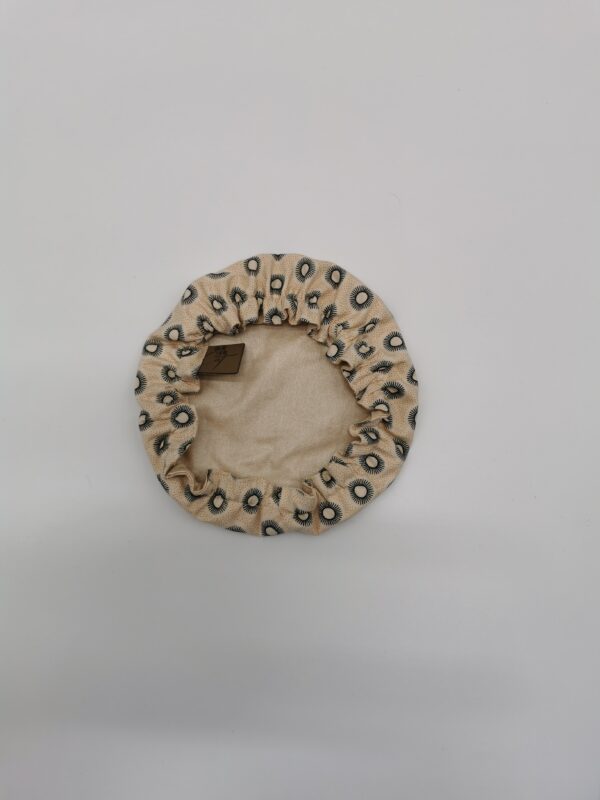 Couvre saladier doublure tissu enduit beige diamètre 18 cm – Image 2