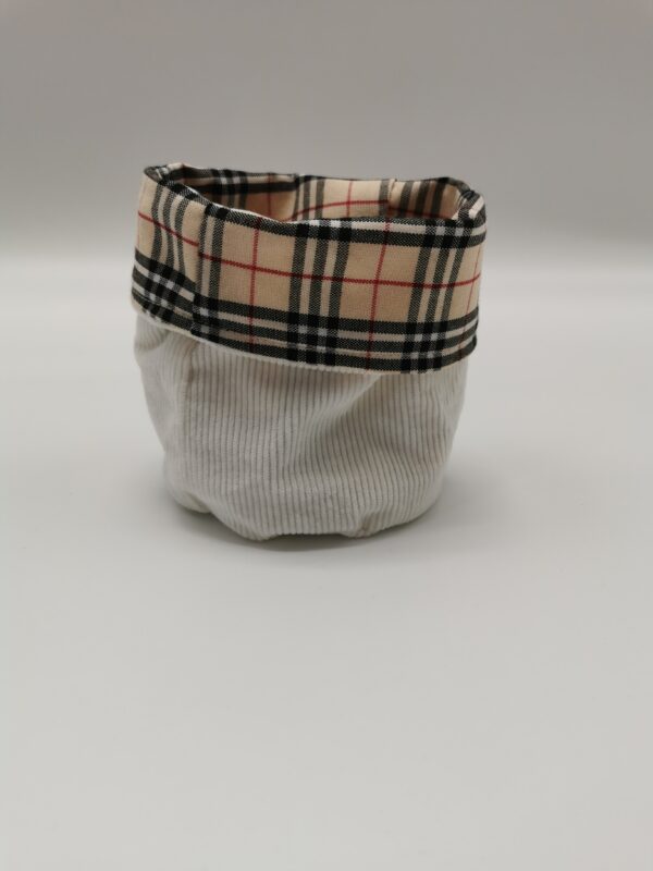 Panier déco rond burberry crème 13 cm
