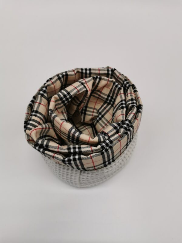 Lot 3 Paniers salle de bain ronds burberry crème 10 cm 13 cm et 16 cm – Image 2