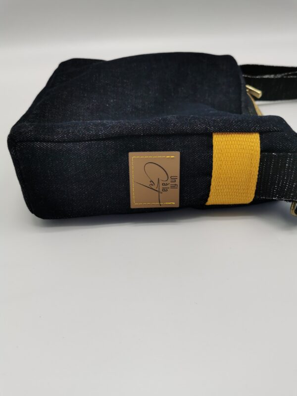 Pochette téléphone Petit Prince denim noir intérieur velours 20 x 20 cm – Image 5