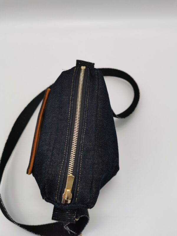 Pochette téléphone Petit Prince denim noir intérieur velours 20 x 20 cm – Image 2