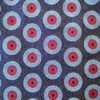 Tissu GP bleu disque rouge