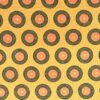 Tissu GP jaune disque noir orange