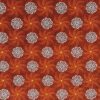 Tissu GP marron fleur blanche