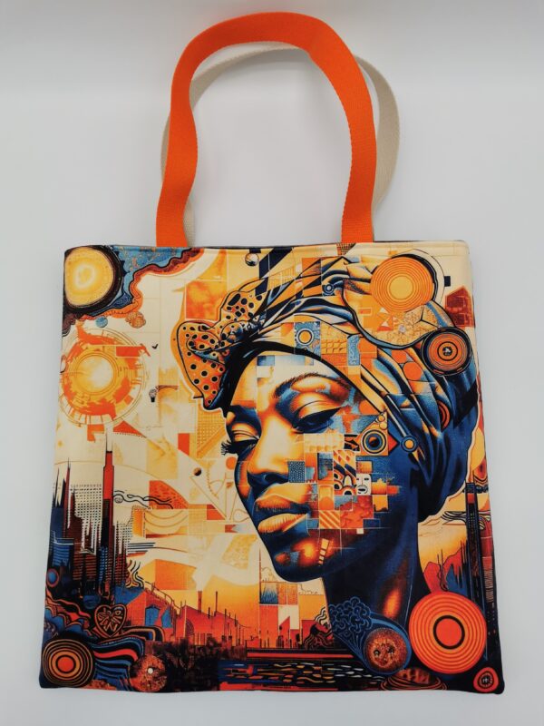 Tote bag Collection Visage Femme 2025 Orange City