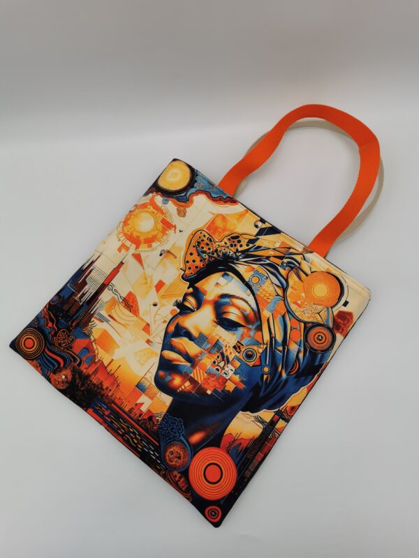 Tote bag Collection Visage Femme 2025 Orange City – Image 3
