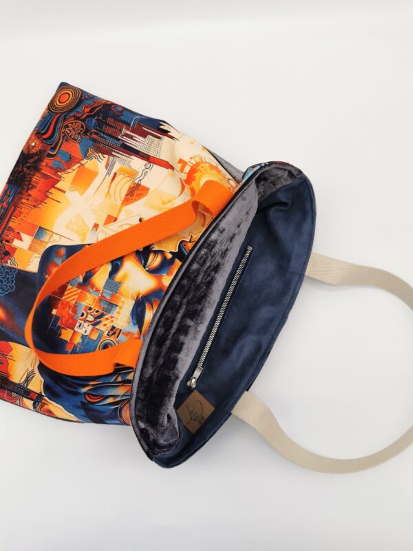 Tote bag Collection Visage Femme 2025 Orange City – Image 6