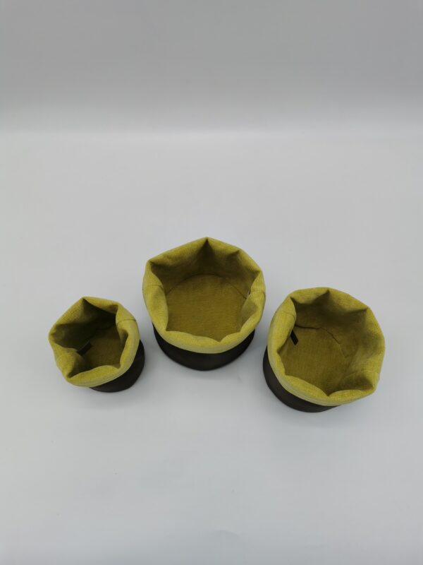 Lot 3 Paniers déco ronds chocolat anis 10 cm 13 cm et 16 cm – Image 4