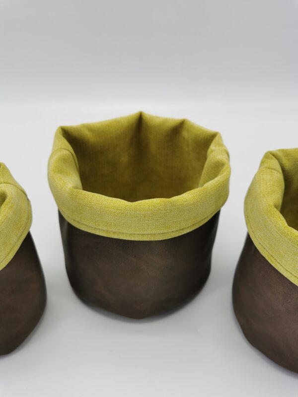 Lot 3 Paniers déco ronds chocolat anis 10 cm 13 cm et 16 cm – Image 5