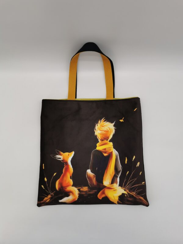 Tote bag Collection Evasion Le Petit Prince intérieur vert anis