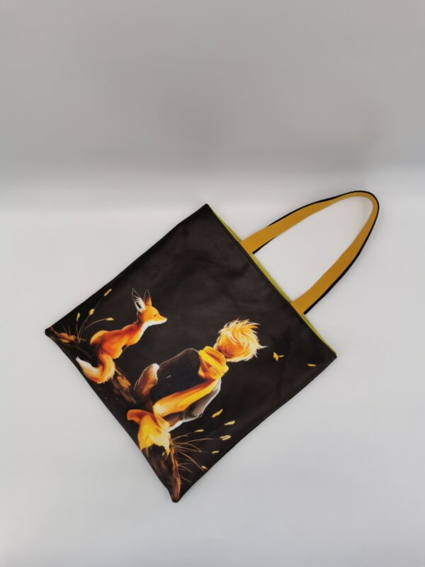 Tote bag Collection Evasion Le Petit Prince intérieur vert anis – Image 2
