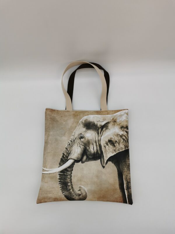 Tote bag Collection Savane Elephant intérieur suédine beige
