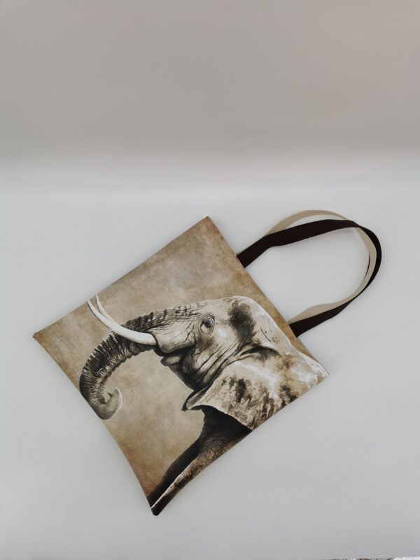 Tote bag Collection Savane Elephant intérieur suédine beige – Image 2