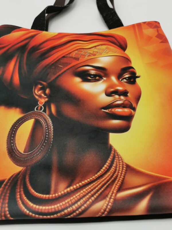 Tote bag Collection Visage Femme 2025 Orange terracotta – Image 7