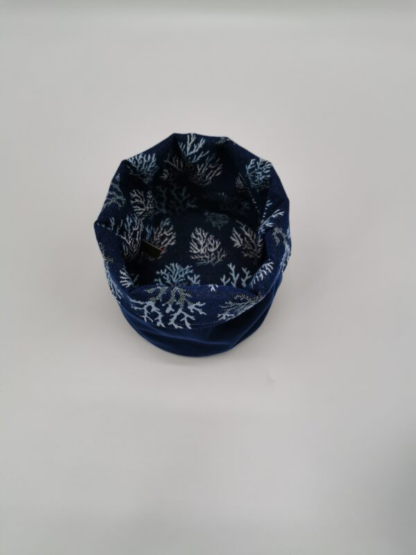 Lot 3 Paniers déco ronds Collection Océanique Corail bleu marine diamètres 10 cm 13 cm et 16 cm – Image 6