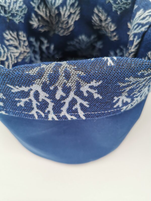 Lot 3 Paniers déco ronds Collection Océanique Corail bleu marine diamètres 10 cm 13 cm et 16 cm – Image 9