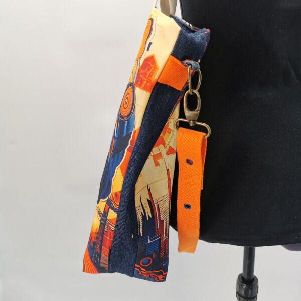 Tote bag zippé avec fond Collection Visage Femme 2025 Orange City – Image 2