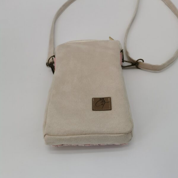 Pochette téléphone Collection Haute Couture crème et rose et 22 x 12 x 3 cm – Image 7