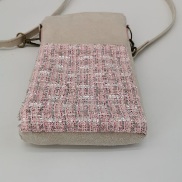 Pochette téléphone Collection Haute Couture crème et rose et 22 x 12 x 3 cm – Image 9