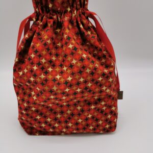 Pochette de Noël simple motifs rouge 32 x 34 cm